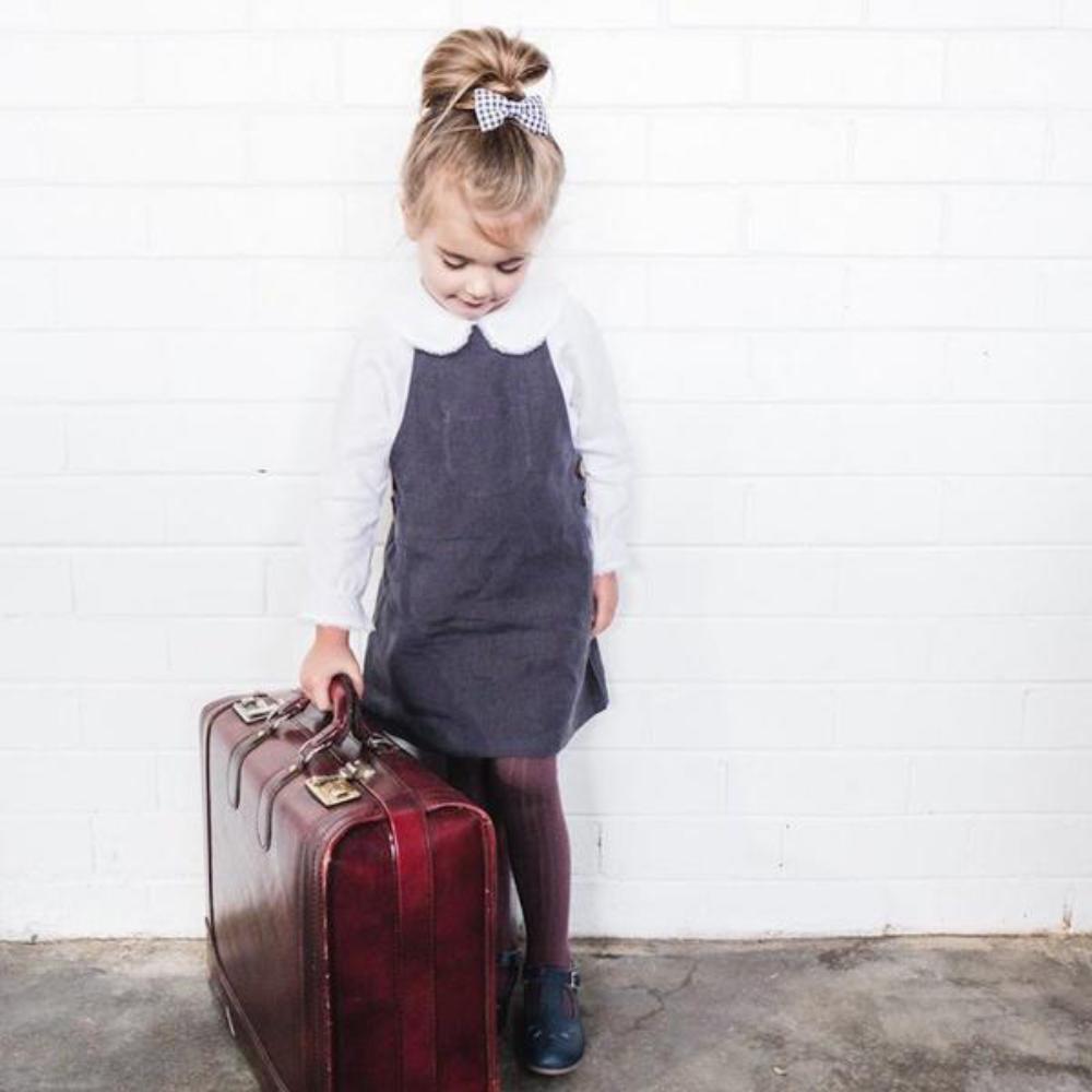 Lupine & Luna Clover Pinafore - Navy Dresses | Skirts - Tiny People Cool Kids Clothes