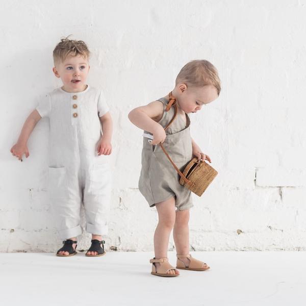 Lupine &amp; Luna Orion Romper - Jute - Tiny People Cool Kids Clothes Byron Bay