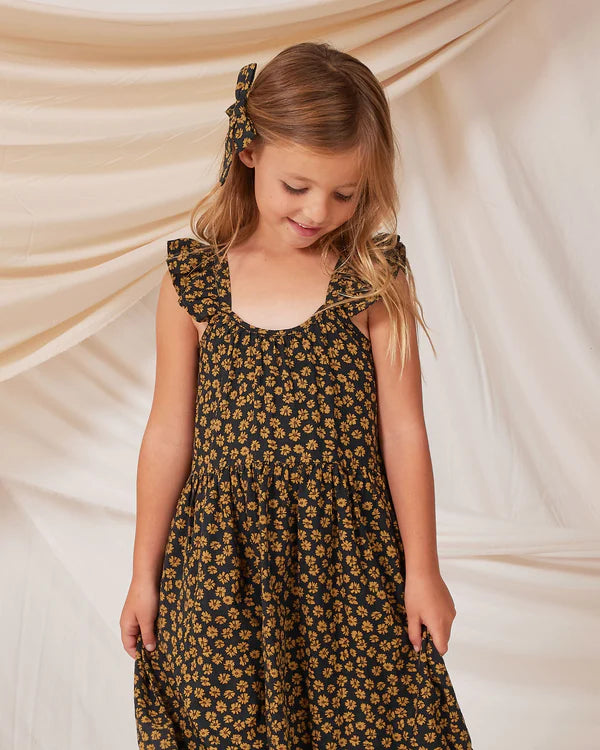 Rylee and Cru Abbie Tiered Maxi Dress Black Floral | Tiny People