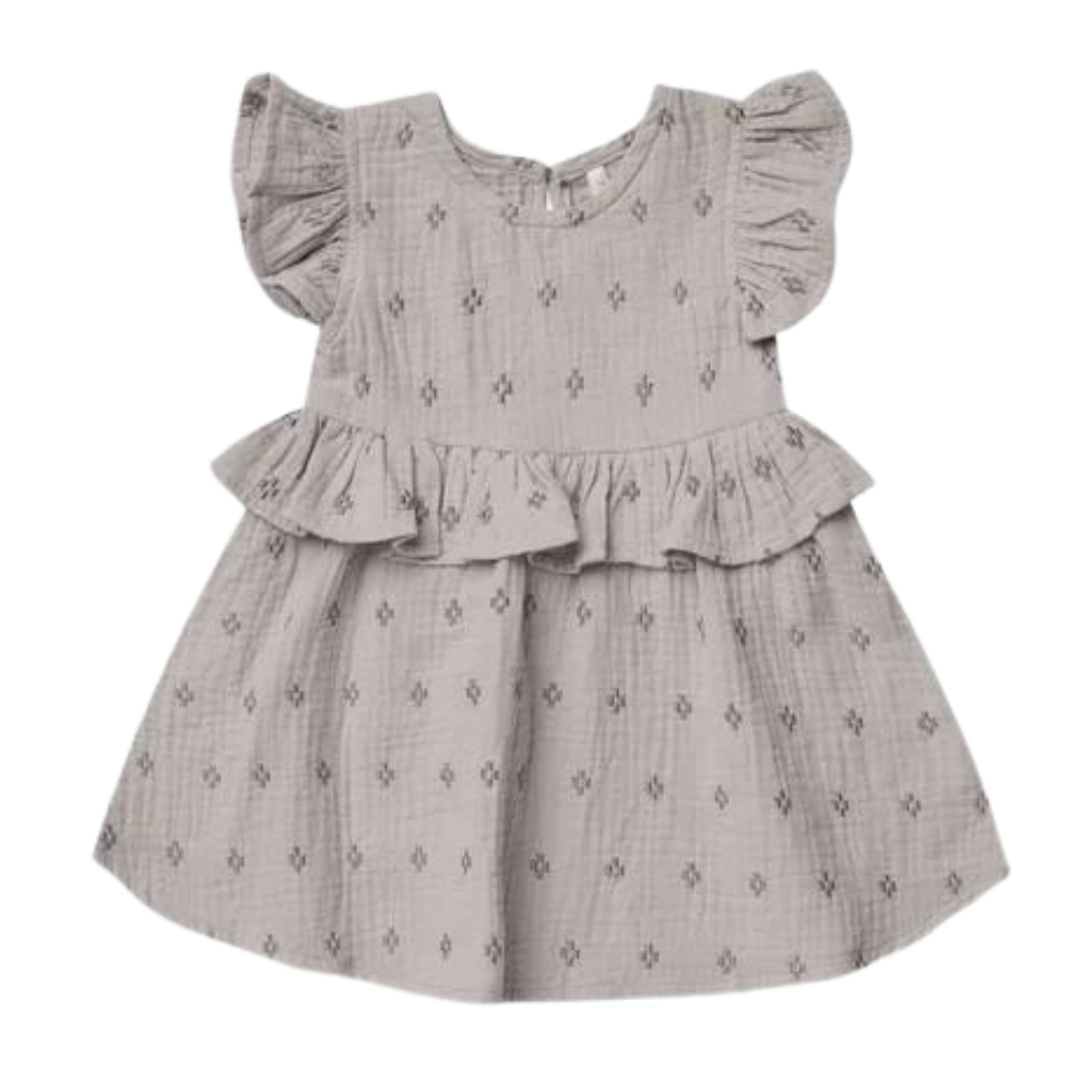 Brielle Dress Geo Embroidery Cloud