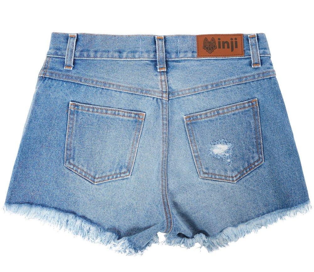 Inji Dusty Denim Shorts (Womens) Shorts - Tiny People Cool Kids Clothes