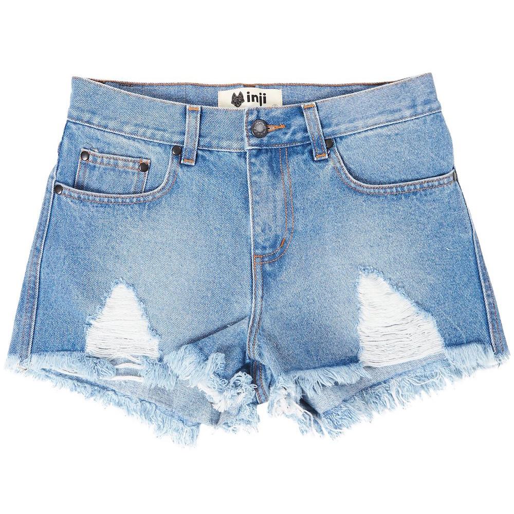 Inji Dusty Denim Shorts (Womens) Shorts - Tiny People Cool Kids Clothes