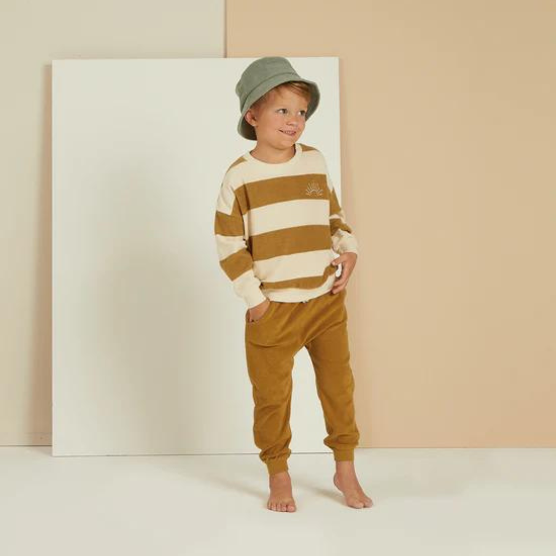 Rylee and Cru Terry Sweatpant Gold | Tiny People