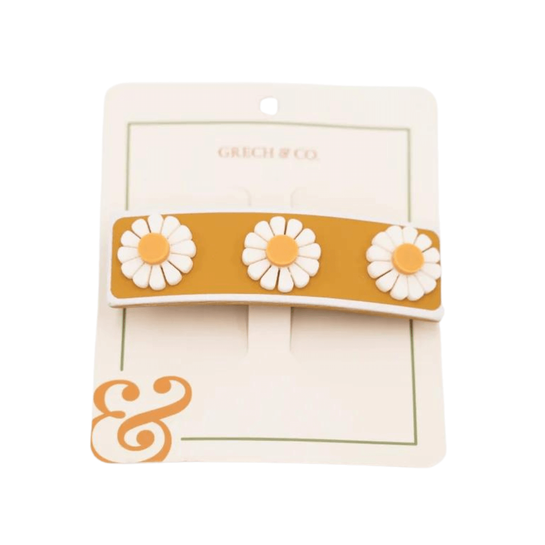 Wide Bar Flower Clip Wheat