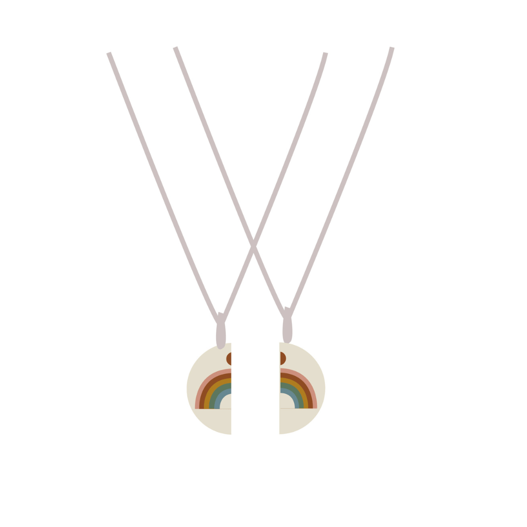 Enamel Necklace 2 pieces Rainbow