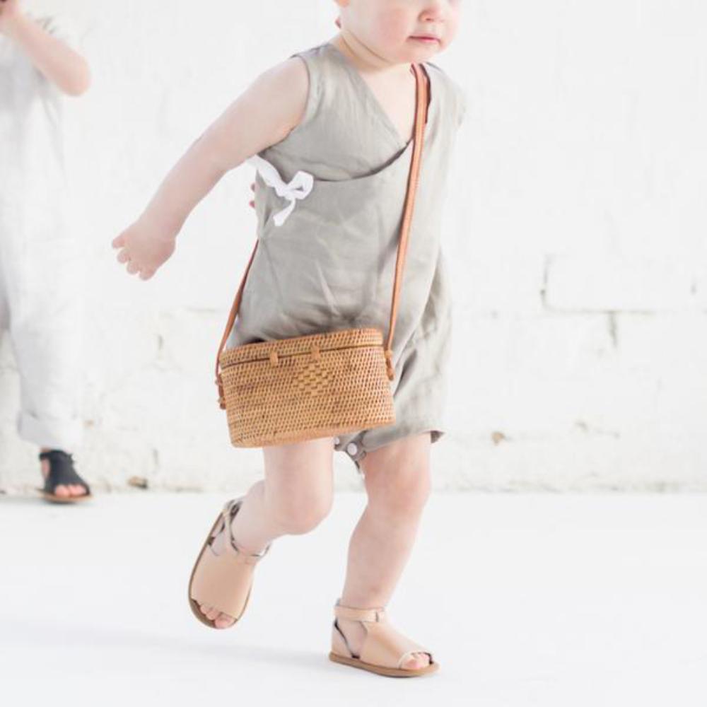 Lupine & Luna Orion Romper - Jute - Tiny People Cool Kids Clothes Byron Bay