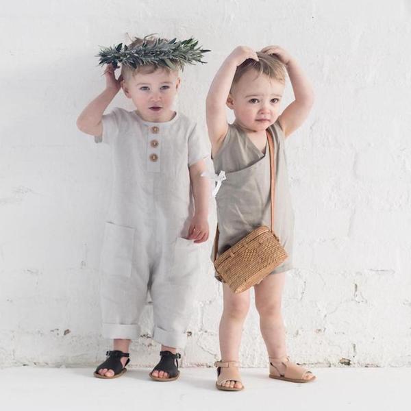 Lupine &amp; Luna Orion Romper - Jute - Tiny People Cool Kids Clothes Byron Bay