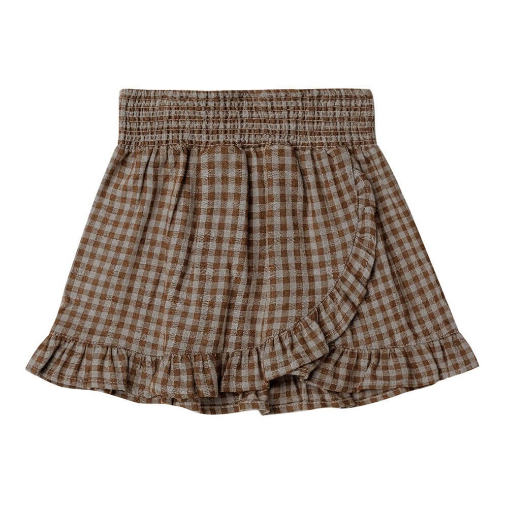 Wrap Ruffle Skirt Gingham